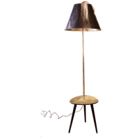 Mid-Century Vloerlamp Met Statiefplank