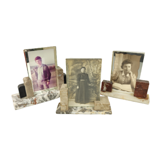 3 Marmeren Art Deco Foto Kaders 1