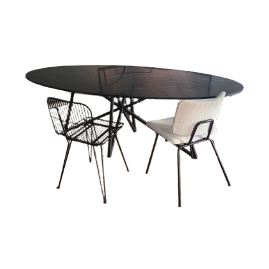 Table du Sud Eettafel Ovaal - Zwart Marmer - 120 X 240 Cm 1