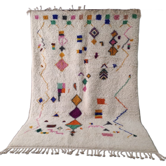 Large Colorful Abstract Moroccan Rug With Berber Symbols 300x200cm 1