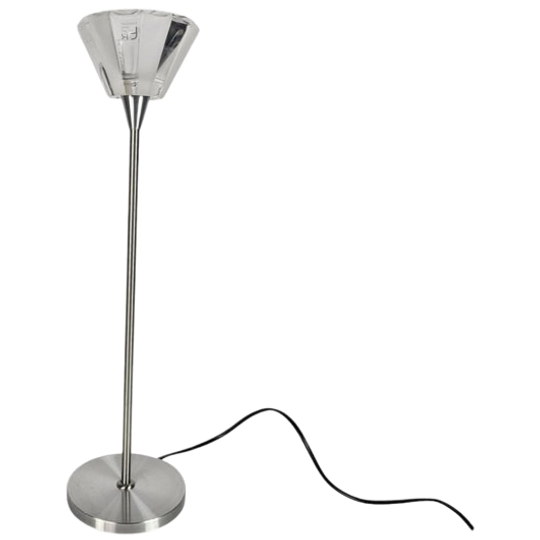 Hala Zeist - Tafellamp - Kristal - Geborsteld Aluminium - 80s 1
