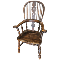 A Large Yorkshire Broadarm Windsor Armchair