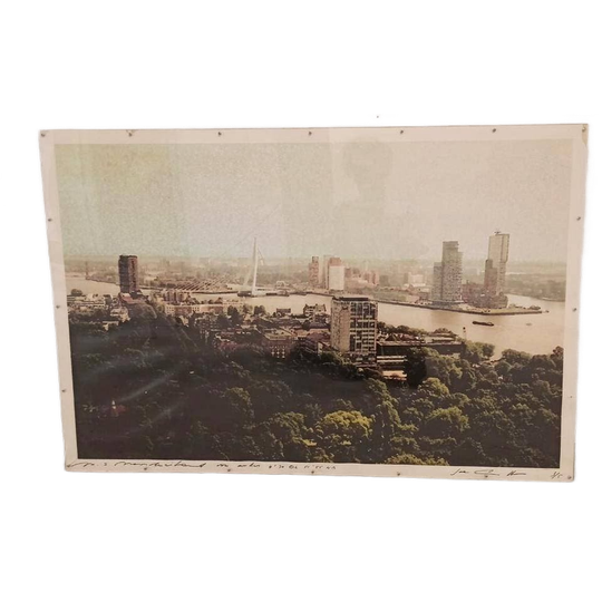 Vintage Ondertekende Afdruk, Rottedam, Mix Technique 1