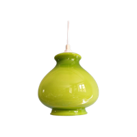 Vintage Groene Opaline Hanglamp, Jaren 60-70