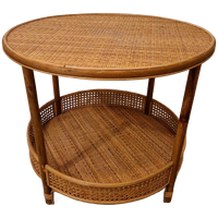 Vintage Bijzettafel Bamboe Tafeltje