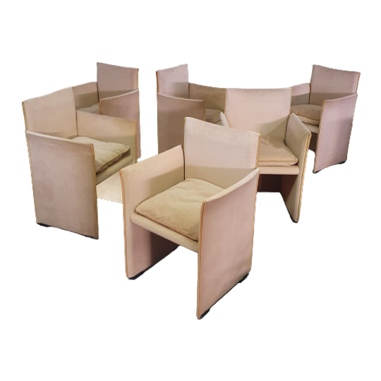 Set (6) By Mario Bellini 401 Break Chairs For Cassina, 1990s 1