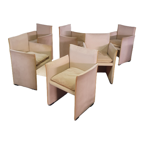 Set (6) By Mario Bellini 401 Break Chairs For Cassina, 1990S