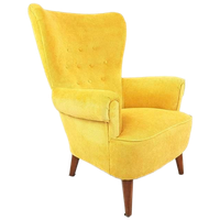 Vintage Artifort Theo Ruth Fauteuil Geel Nieuw Gestoffeerd