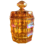 Artdeco Carnival Kristallen Sieradendoos Iriserend Oranje 1930’s thumbnail 1