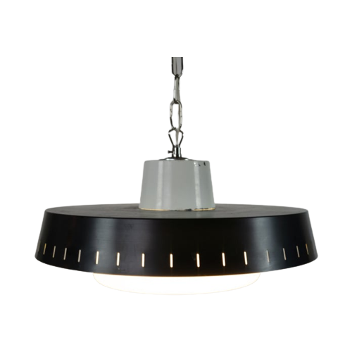 Philip Holland - Louis Kalff - Ufo Lamp - Metalen Reflector - Satijnglas - Nb Series - 1960'S
