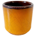 70's Vintage Bloempotje Oranje Minipotje Kamerplant Pot thumbnail 1