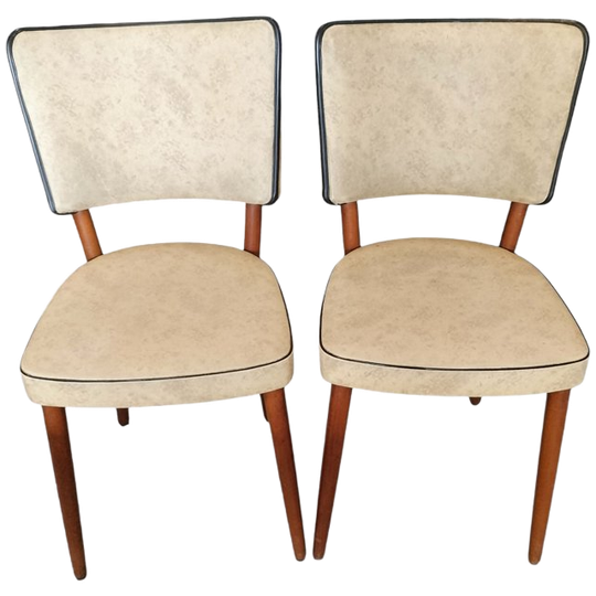 Vintage Set Van 2 Eetkamerstoelen, Jaren '60 1
