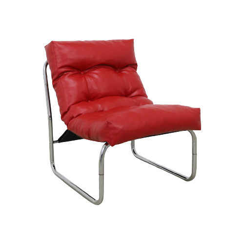 Lounge Chair In Chrome Model Pixi By Gillis Lundgren For Ikea, 1970S