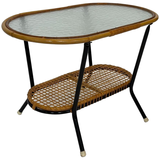 Vintage Salontafel Rotan Rohe Noordwolde Dirk Van Sliedregt 1