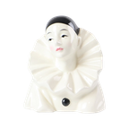 Vintage Pierrot Clown Beeldje Geglazuurd Keramiek Buste Jaren 70 thumbnail 1