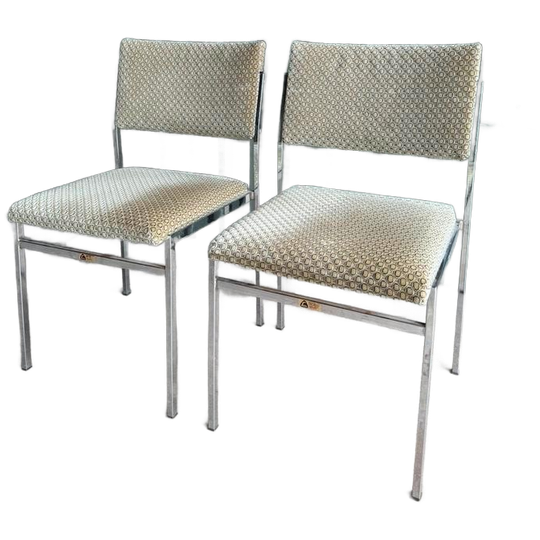 Paar Vintage Chromen Stoelen, 1970 1