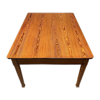 Antieke Pitch Pine Stoffen Tafel Met Twee Laden thumbnail 1