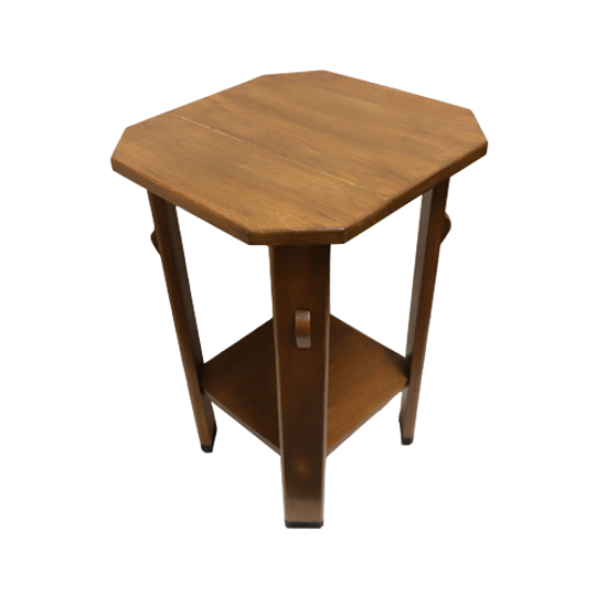 Antieke Bijzet/planten Tafel Amsterdamse School Eiken, Jaren '20 1