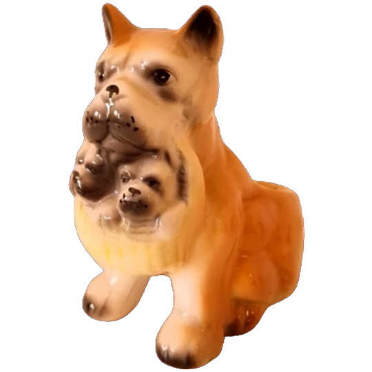 Vintage Bloempot Jaren 50 Boxer Hond Potje 1