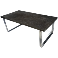 Slate Top And Chrome Coffee Table By Dr. Peter Daenert 1970S