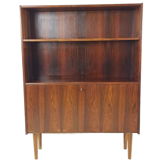 Deense Kast Palissander Hout | Drankenkast Glaswerk Klep Kas 1