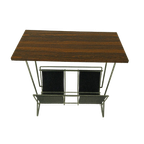 Vintage Bijzettafel Met Magazinehouder, Jaren 60 thumbnail 1