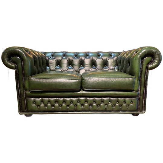 Gave En Stoere Engelse Chesterfield 2-Zits Bank Groen 1