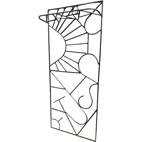 Black Iron Coat Rack Wall Unit 1960S Czech Republic