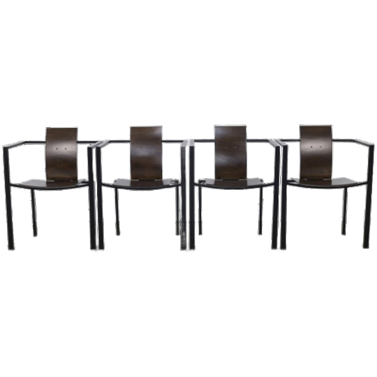 4x Postmoderne Eetkamerstoel Van Karl Friedrich Förster Voor Kff, 1980s 1