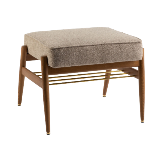 366 Concept Fox Voetenbank Hout Textiel Grijs 1