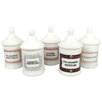 5 Opaline Apothekerspotjes