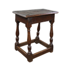 Zeer Mooie En Originele 16E Eeuwse Engelse Eiken Joint Stool thumbnail 1