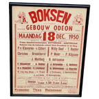 Origineel En Authentieke Boksposter, Boks Affiche Uit 1950! thumbnail 1