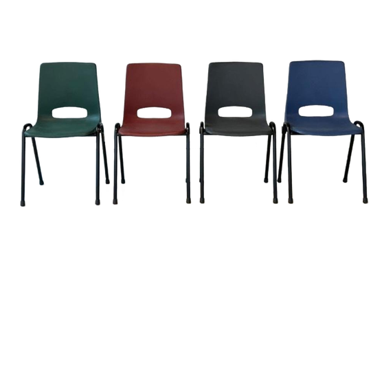 Retro Stapelstoelen Kantinestoelen 1