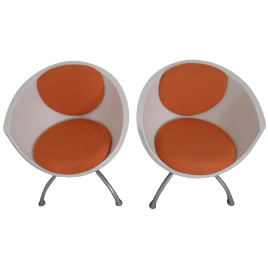 Set Van 2 Kuipstoelen 1980's 1