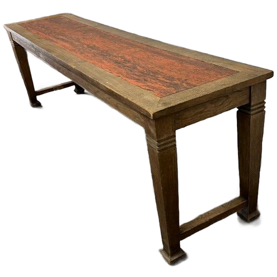 Vintage Houten Xl Eettafel / Tafel / Console Tafel 1
