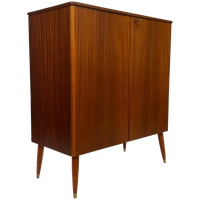 Vintage Kastje Compact Dressoir Jaren 60 Teak Fineer Zweden