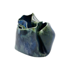 Vintage Gevouwen Vaas Indigo thumbnail 1