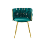 Fauteuil / Stoel Milla 100-In Set Van 2  Art Deco Stijl Velours / Velvet Groen Met Goud| Tweedekans thumbnail 1