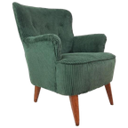Artifort Fauteuil Groene Ribstof | Donkergroen Theo Ruth thumbnail 1