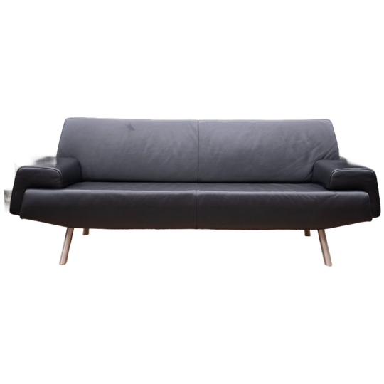 Havee Cloak Sky | Zwart Leren 2-zits Design Bank 1