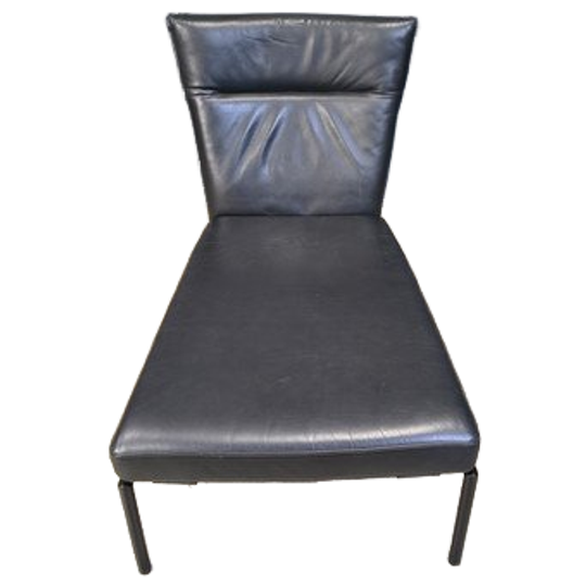 Vintage Black Leather Chaise Longue By Peter Mally For Cor, 1990s 1