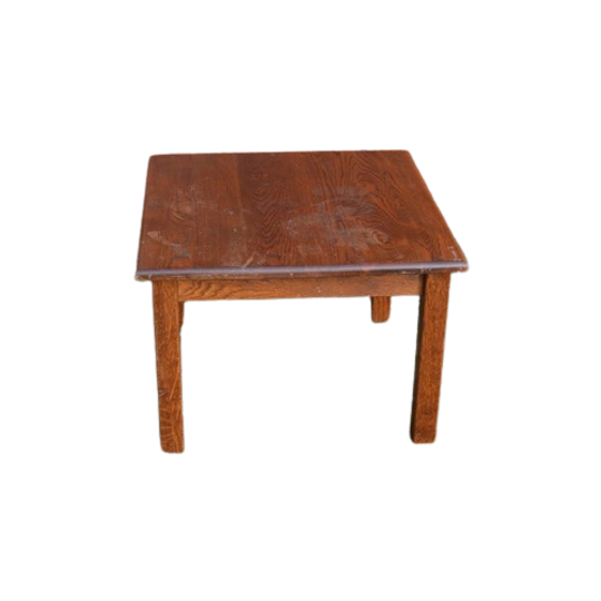 Vierkante Kleine Eiken Salontafel Of Bijzettafeltje 1