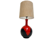 Bolvormige Keramische Lamp In West Germany Stijl, 1960's thumbnail 1