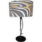 Table Lamp With Grey And Pink Shade, Shade Adjustable In Height thumbnail 1