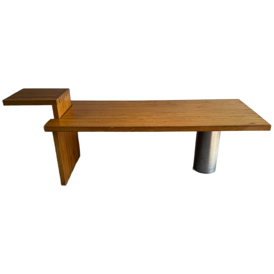 Geometric Brutalist Dining Table, 1980s 1