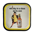 Schotse Whisky Teacher’S Dienblad, Merchandise Item Jaren 70. Metaal Vierkant Blad Met Afgestudee thumbnail 1