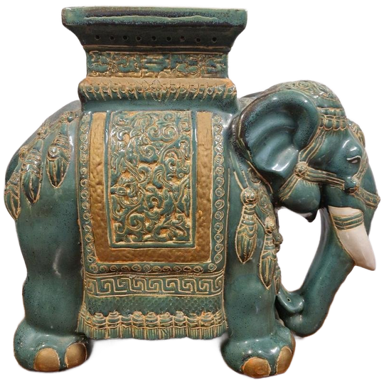 Grote Keramieke Olifant Bijzettafel Plantentafel 1