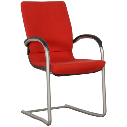 Vergaderstoel Ahrend 230, Rood, Slede Frame 1