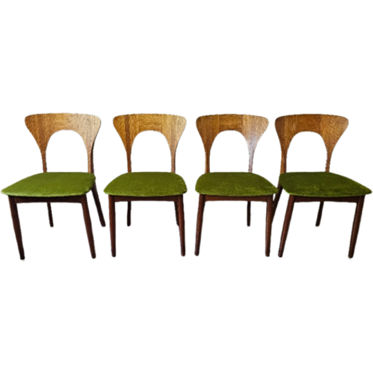 4 Vintage Design Stoelen Niels Koefoed Jaren 50 Denmark 1